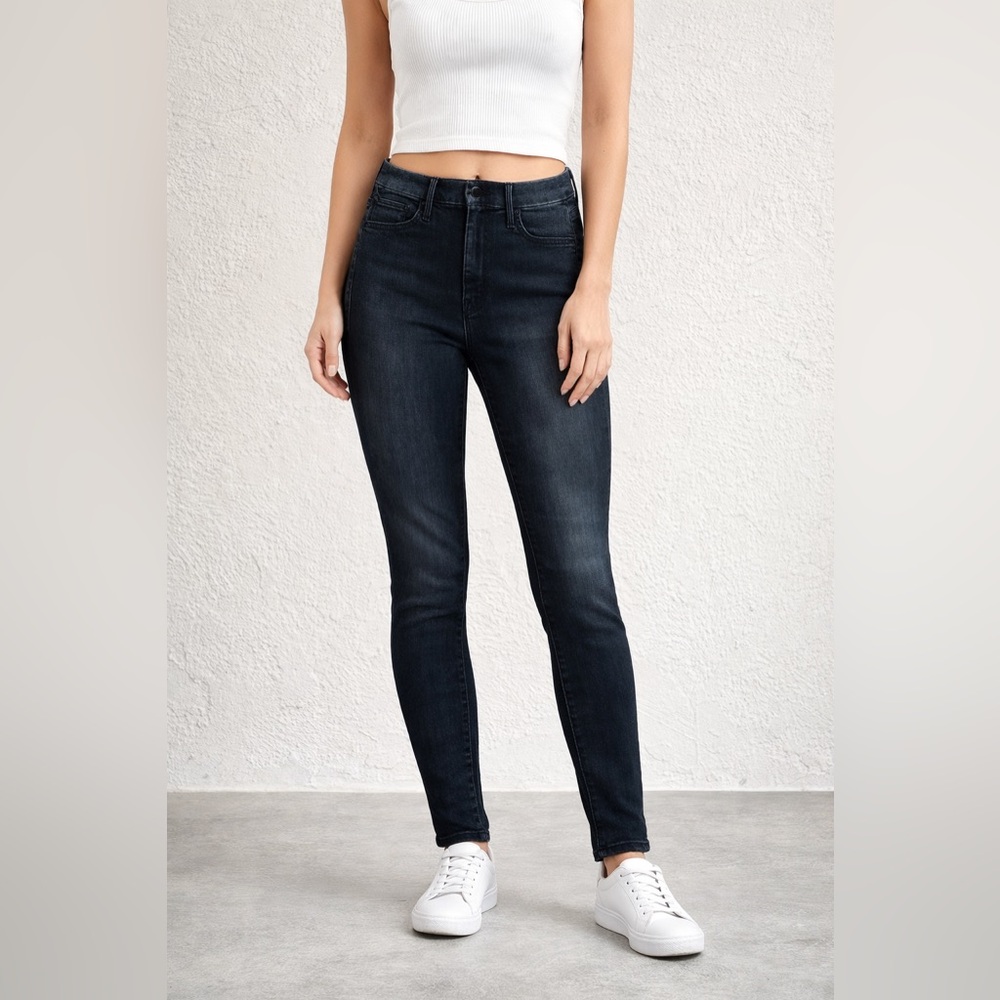 Mother Denim The High Waist Looker‎ Black Hawk Skinny Jeans